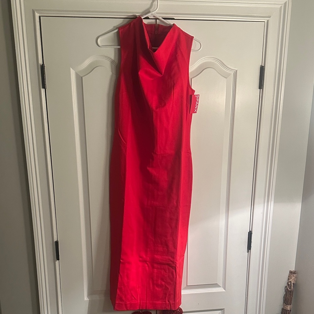 SPANX Red Sleeveless Dress